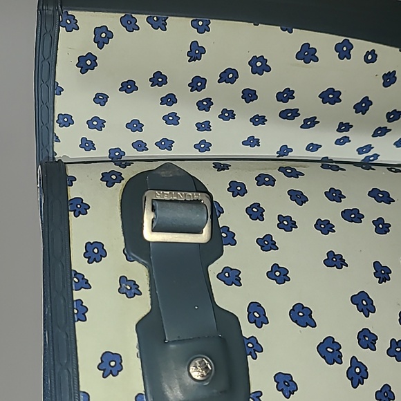 Hunter Navy and Cream Floral Boots - Picture 3 of 7